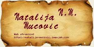 Natalija Mucović vizit kartica